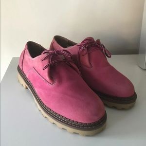 Pink Suede Oxford Shoes By Sachs London US 6B